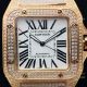 Best Copy Cartier Santos 100 Diamond Watch White Dial With Roman Markers (3)_th.jpg